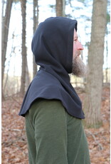 Cloakmakers.com H496 - Washable Windpro Black Hooded Cowl