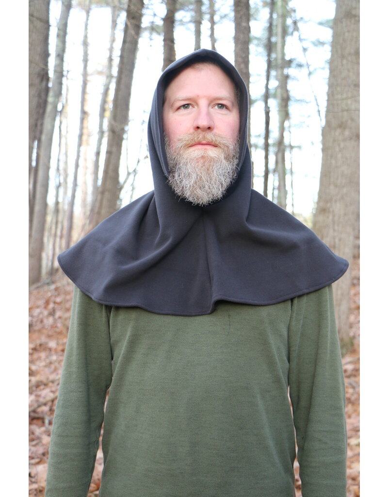 Cloakmakers.com H498 - Washable Windpro Black Hooded Cowl