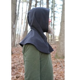 Cloakmakers.com H498 - Washable Windpro Black Hooded Cowl