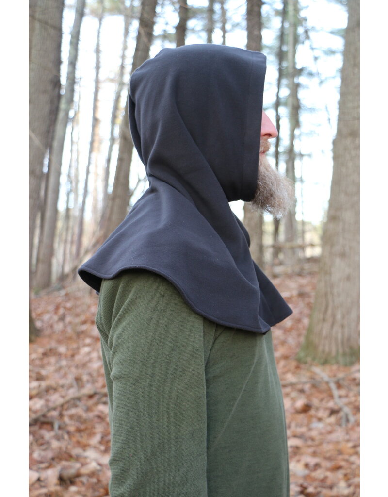 Cloakmakers.com H498 - Washable Windpro Black Hooded Cowl