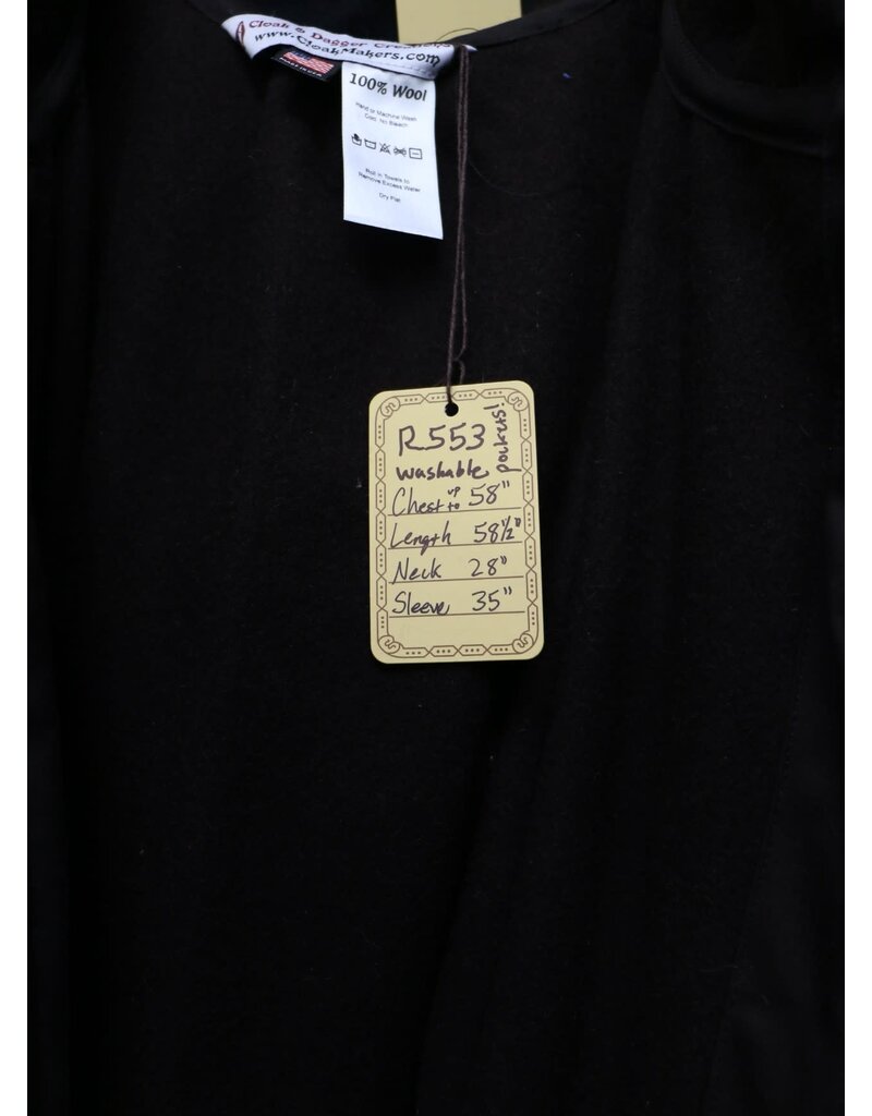 Cloakmakers.com R553-Washable Brown Wool Jedi Robe w/ Pockets