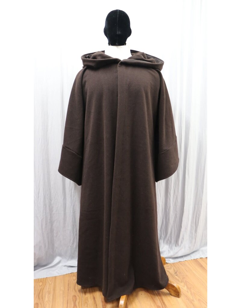 Cloakmakers.com R553-Washable Brown Wool Jedi Robe w/ Pockets
