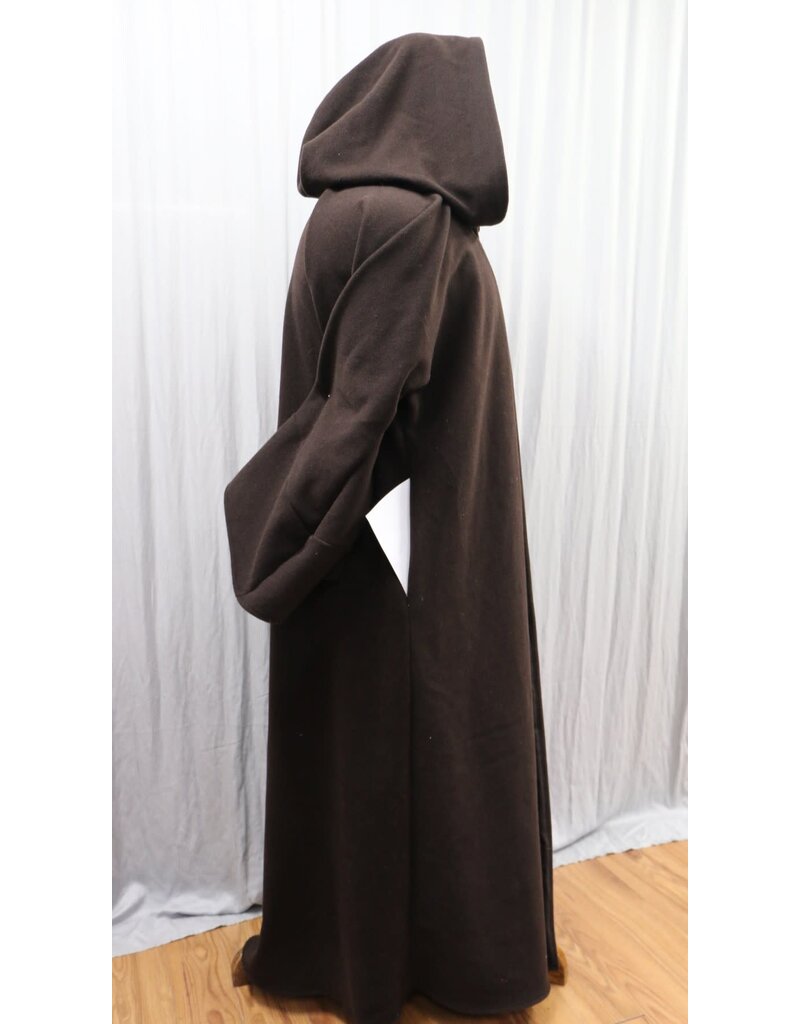 Cloakmakers.com R553-Washable Brown Wool Jedi Robe w/ Pockets