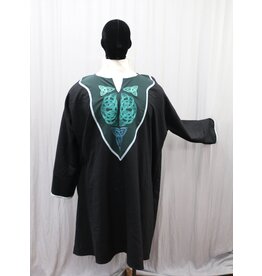 Cloakmakers.com J870 - Black Viking Tunic w/ Celtic Knot Embroidery