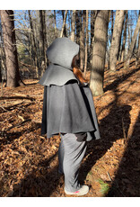 Cloakmakers.com 5541-Short Grey Wool Blend Cloak w/ Light Grey Mantel and Pockets