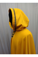 Cloakmakers.com 5512-Washable Amber Cloak w/Olive Green Hood Lining, Trim & Buttons