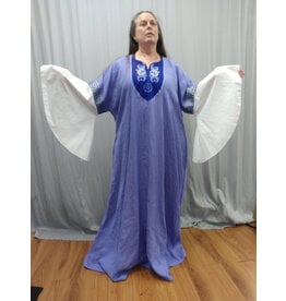 Cloakmakers.com G1183 - Lavender Linen Gown w/ Filigree Moons and Moon Phase Pentagram Embroidery