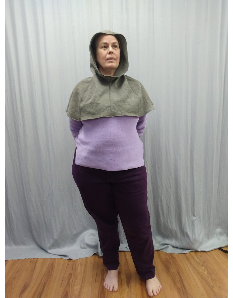 Cloakmakers.com H502-Lightweight Taupe Hooded Cowl