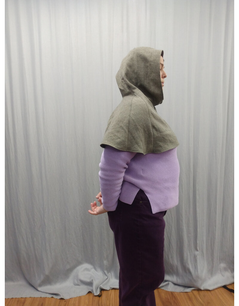 Cloakmakers.com H502-Lightweight Taupe Hooded Cowl