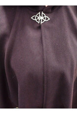 Cloakmakers.com 5562-Merlot Purple Wool Blend Cloak w/ Champagne Velvet Hood Lining & Pockets