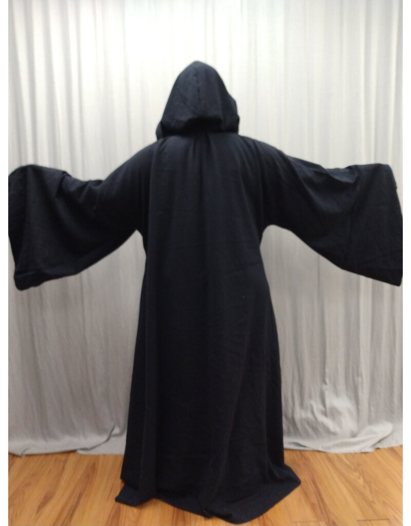 Cloakmakers.com R555-Dark Blue Robe w/ Icy Blue Velvet Hood Lining