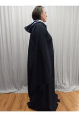 Cloakmakers.com R555-Dark Blue Robe w/ Icy Blue Velvet Hood Lining