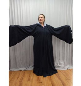 Cloakmakers.com R555-Dark Blue Robe w/ Icy Blue Velvet Hood Lining