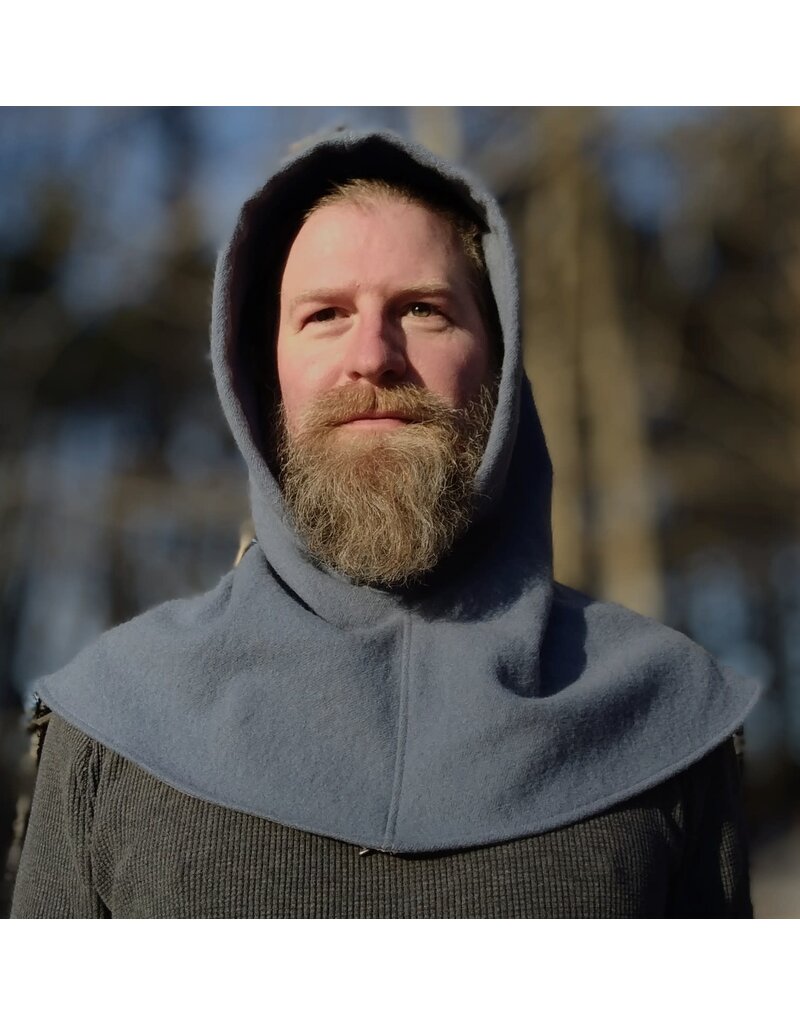 Cloakmakers.com H504-Washable Lavender Wool Hooded Cowl