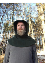 Cloakmakers.com H505-Washable Spruce Blue Wool Blend Hooded Cowl