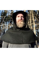 Cloakmakers.com H506-Charcoal Black Wool Blend Hood