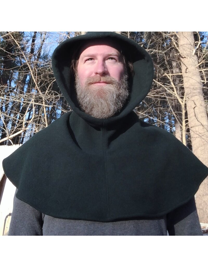 Cloakmakers.com H508-Washable Spruce Blue Wool Blend Hood