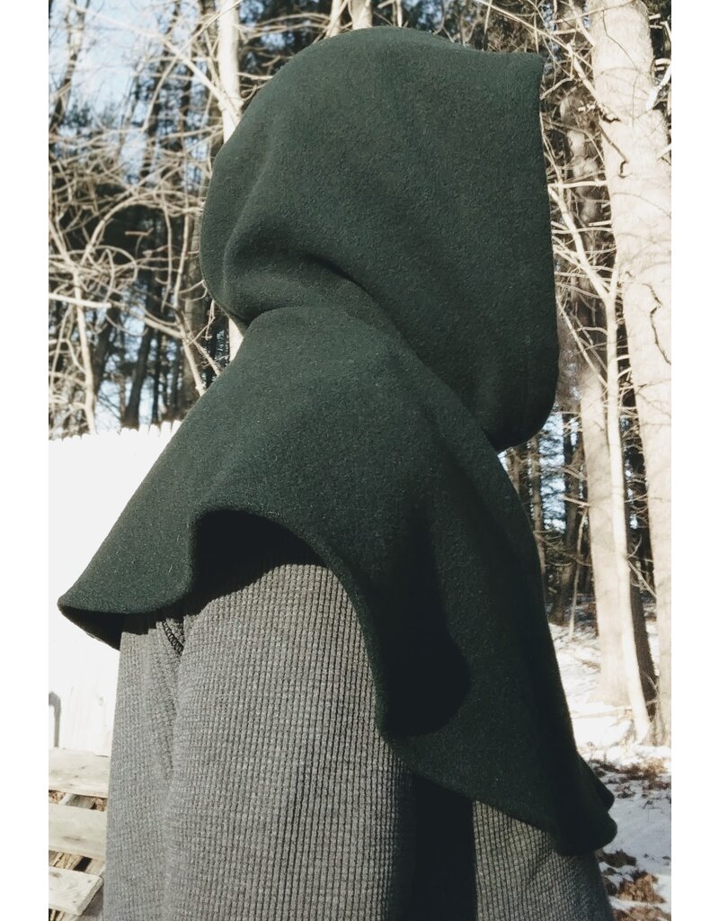Cloakmakers.com H508-Washable Spruce Blue Wool Blend Hood
