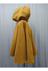 Cloakmakers.com 5565-Butterscotch Wool Blend Cloak w/ Olive Velvet Hood Lining & Pockets!