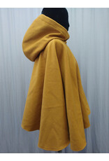 Cloakmakers.com 5565-Butterscotch Wool Blend Cloak w/ Olive Velvet Hood Lining & Pockets!