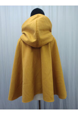Cloakmakers.com 5565-Butterscotch Wool Blend Cloak w/ Olive Velvet Hood Lining & Pockets!
