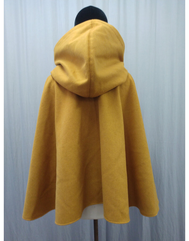 Cloakmakers.com 5565-Butterscotch Wool Blend Cloak w/ Olive Velvet Hood Lining & Pockets!
