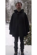 Cloakmakers.com 5575-Washable Wool Green & Black Ranger Cloak w/ Pockets