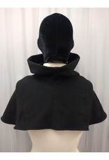 Cloakmakers.com H511-Washable All Wool Black Hooded Cowl