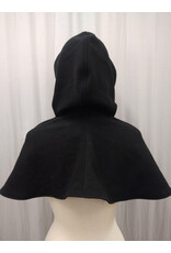 Cloakmakers.com H511-Washable All Wool Black Hooded Cowl