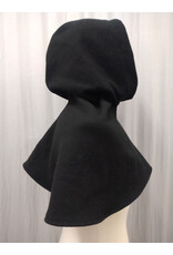 Cloakmakers.com H511-Washable All Wool Black Hooded Cowl