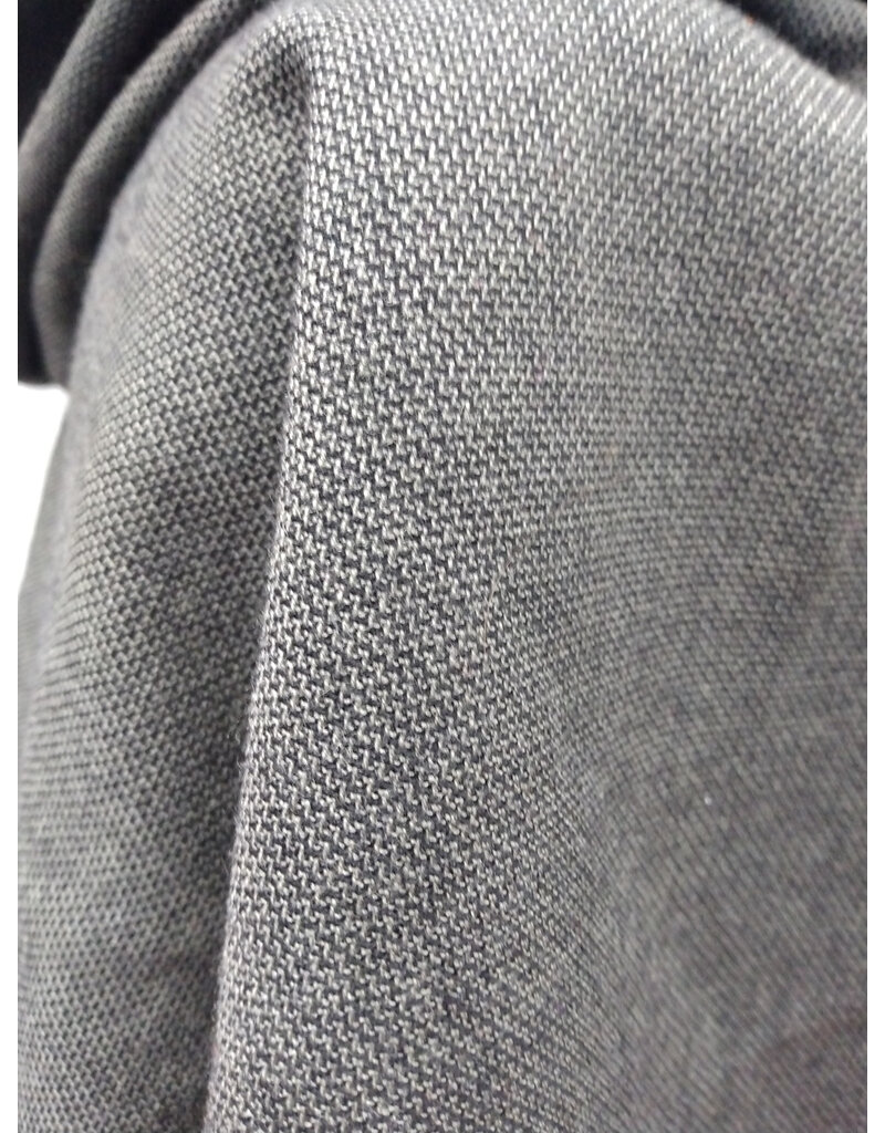Cloakmakers.com H513-Washable Black & Taupe Tweed Wool Blend Hooded Cowl