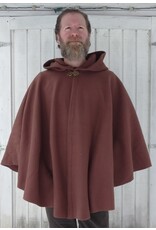 Cloakmakers.com 5578-Washable Light Brown Fleece Cloak w/ Antiqued Bronze Tone Clasp
