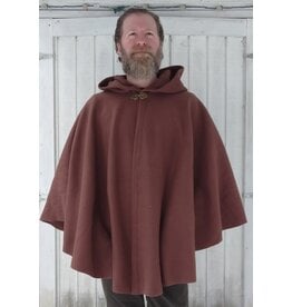 Cloakmakers.com 5578-Washable Light Brown Fleece Cloak w/ Antiqued Bronze Tone Clasp
