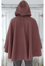 Cloakmakers.com 5578-Washable Light Brown Fleece Cloak w/ Antiqued Bronze Tone Clasp