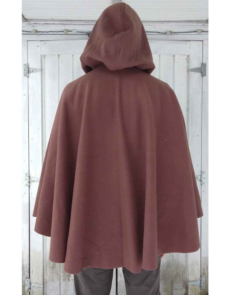 Cloakmakers.com 5578-Washable Light Brown Fleece Cloak w/ Antiqued Bronze Tone Clasp