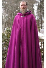 Cloakmakers.com 5590-Magenta 100% Wool Cloak w/ Sparkling Black Hood Lining