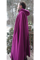 Cloakmakers.com 5590-Magenta 100% Wool Cloak w/ Sparkling Black Hood Lining