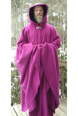 Cloakmakers.com 5590-Magenta 100% Wool Cloak w/ Sparkling Black Hood Lining