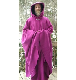 Cloakmakers.com 5590-Magenta 100% Wool Cloak w/ Sparkling Black Hood Lining