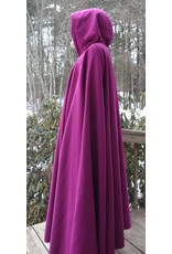 Cloakmakers.com 5590-Magenta 100% Wool Cloak w/ Sparkling Black Hood Lining