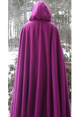 Cloakmakers.com 5590-Magenta 100% Wool Cloak w/ Sparkling Black Hood Lining