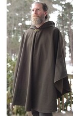 5593-Washable Black & Green Tweed Pattern Rain Cloak