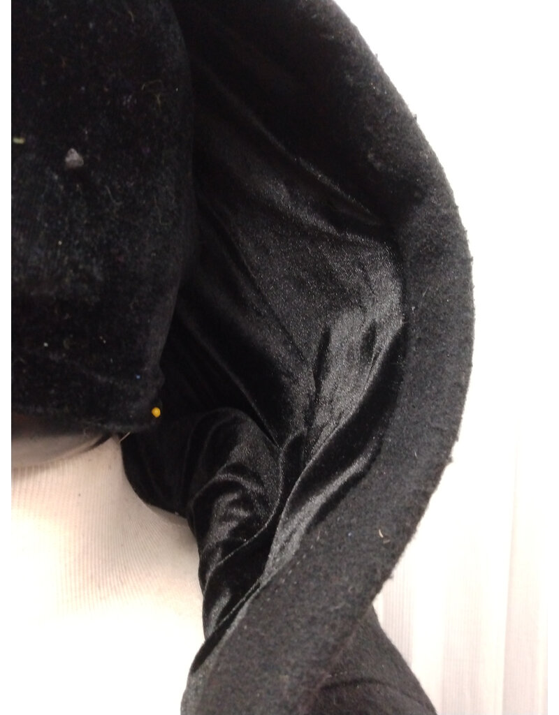 Cloakmakers.com 5607-Washable All Wool Black Cloak w/ Black Hood Lining & Pockets and Turtle Embroidery!