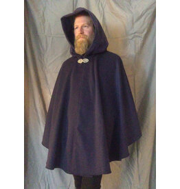 Cloakmakers.com 5620-Dusty Royal Blue Cloak w/ Blue Hood Lining & Pockets