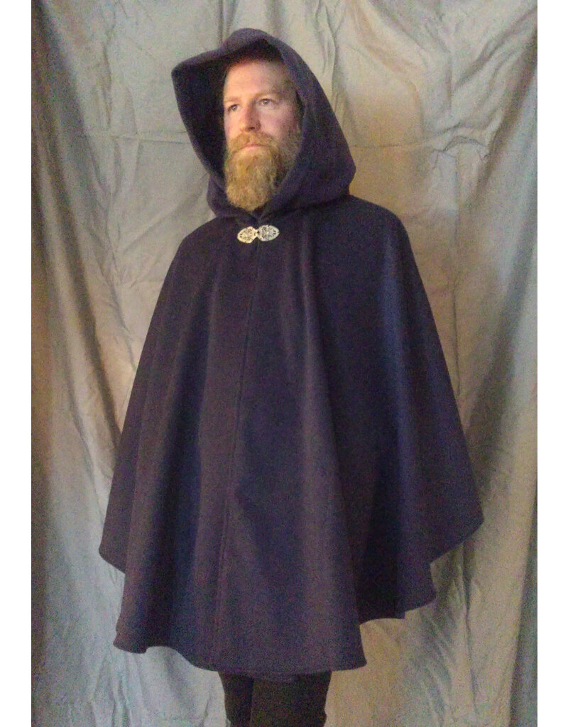 Cloakmakers.com 5620-Dusty Royal Blue Cloak w/ Blue Hood Lining & Pockets