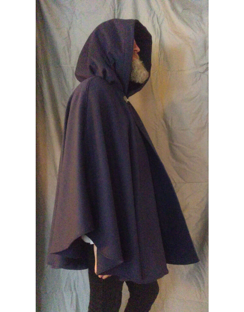 Cloakmakers.com 5620-Dusty Royal Blue Cloak w/ Blue Hood Lining & Pockets