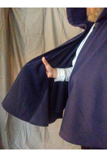 Cloakmakers.com 5620-Dusty Royal Blue Cloak w/ Blue Hood Lining & Pockets