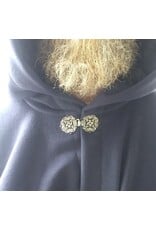 Cloakmakers.com 5622-Dusty Royal Blue Wool Blend Cloak w/ Black Velvet Hood Lining