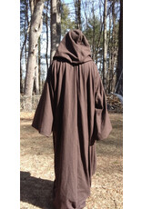 Cloakmakers.com R556-Washable Brown Wool Blend Jedi Robe of Generous Size