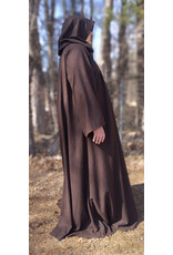 Cloakmakers.com R556-Washable Brown Wool Blend Robe of Generous Size w/ Hook & Eye Closure